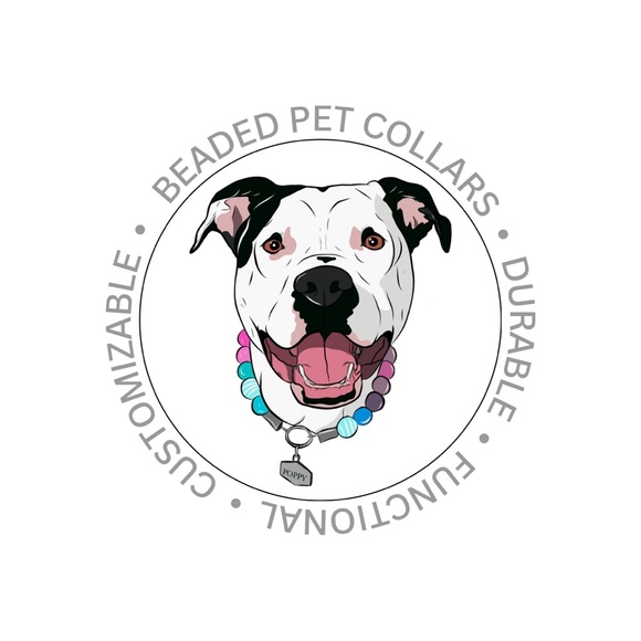 Handcrafted Beaded Dog Collar - Luna - Teal and Green Collar - Picture 16 of 16